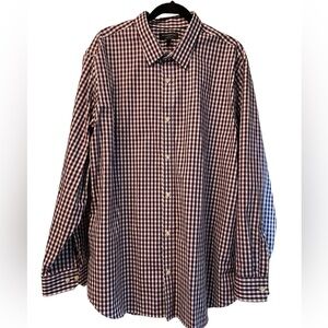 Banana Republic men’s purple checkered button down shirt, long sleeve, size XXL